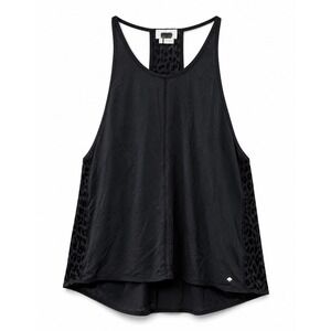 Kate Spade Black Leopard Print Racerback Tank Top Large Athletic Activewear